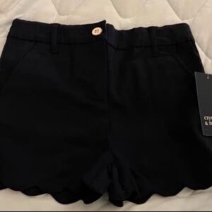 Crown & Ivy Navy Blue Scalloped Uniform Shorts - Girl’s 6X BRAND NEW!!